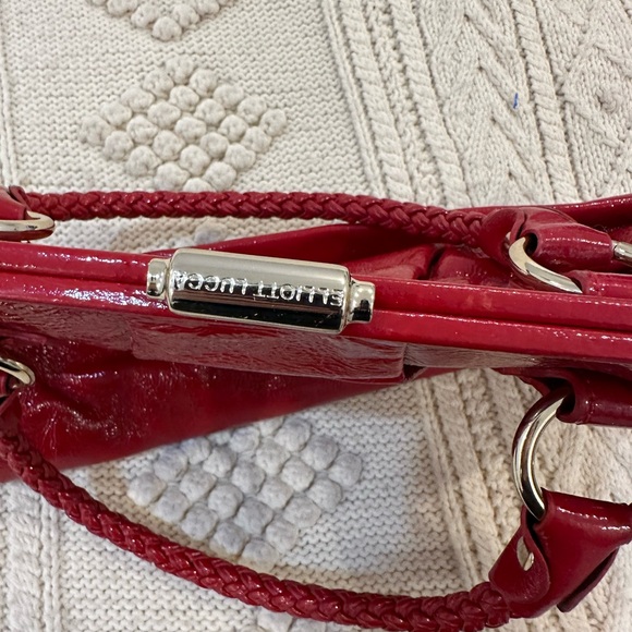 Red patent leather Elliot Lucca purse. - Picture 2 of 3